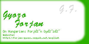 gyozo forjan business card